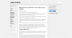 Desktop Screenshot of blog.lang-8.com